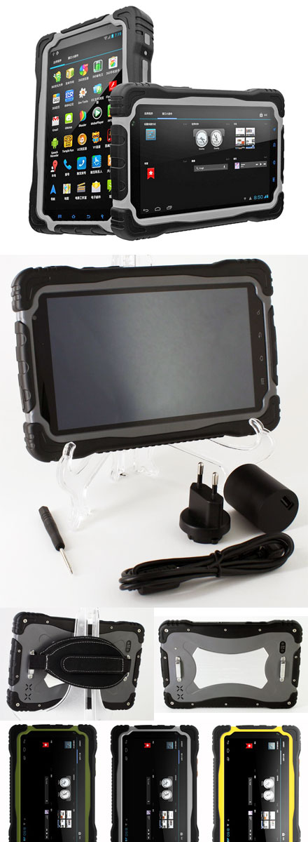 CTFPND-8 (7" Android TabletPC/PND, Waterproof IP67, Ruggedized, 1.2Ghz Quad CPU/1GB RAM, GPS/WLAN/BT/3G)