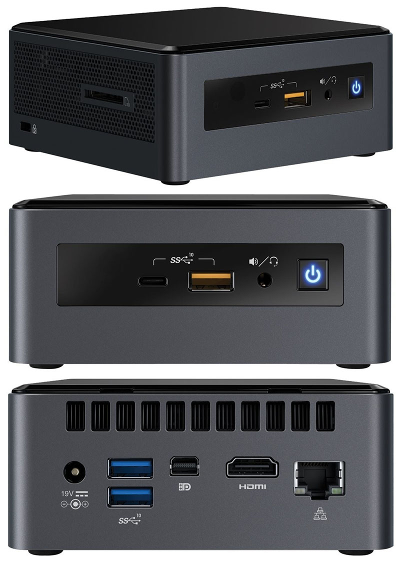Intel NUC8i7INHZ6 (Intel Core i7-8565U, 8GB RAM, 1TB HDD, 128GB SSD, AMD Radeon 540X)