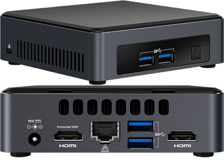 Intel NUC7I3DNKE (Intel Core i3-7100U 2x 2.40GHz, 2x HDMI, 2x M.2)